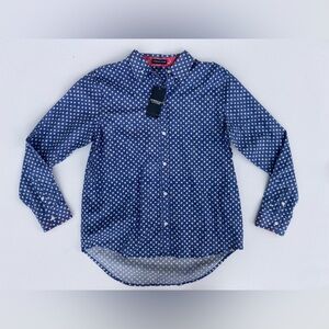 NWT American Living Blue Star Collared Button Up Americana Shirt